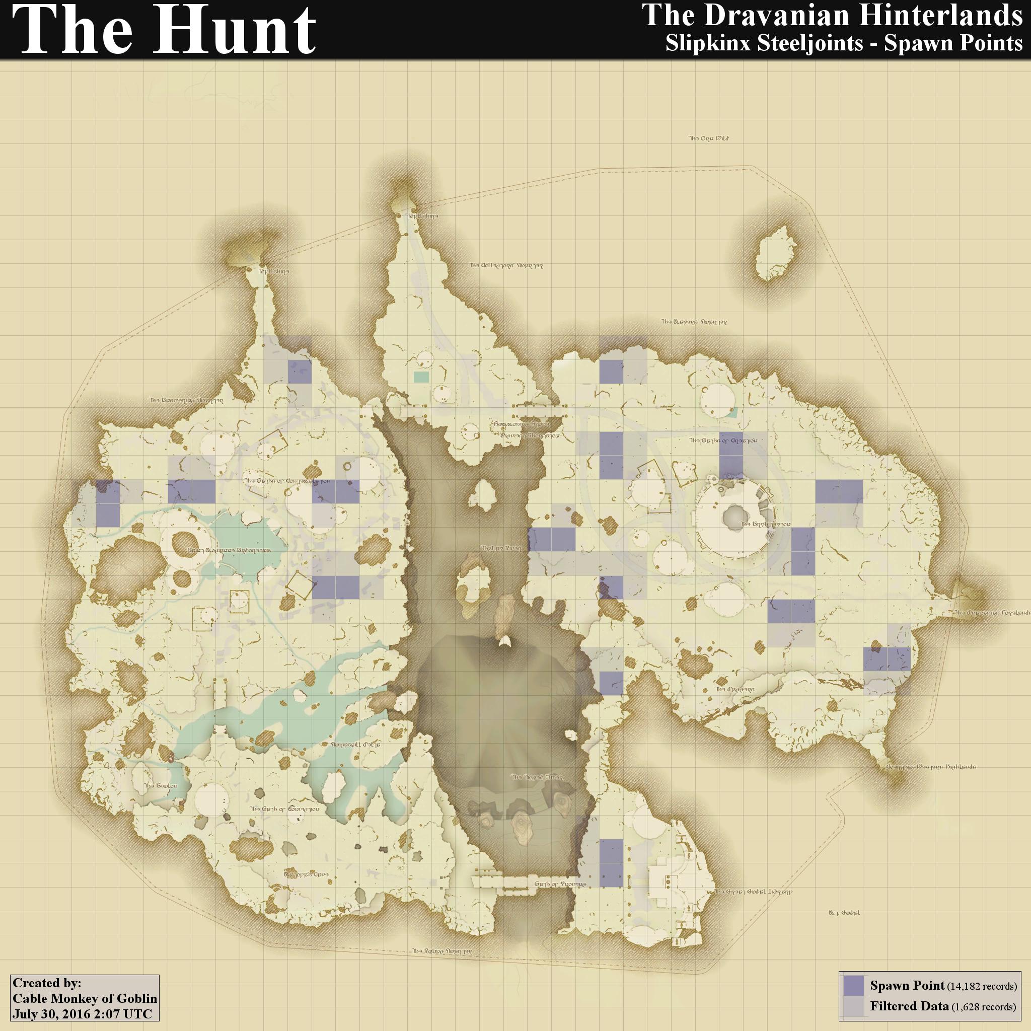 Final Fantasy XIV Hunt Maps. 